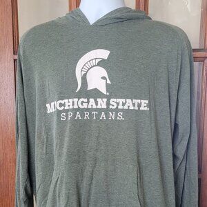 Unisex Michigan State Spartans Apparel Green Hoodie Sweatshirt Pullover XL